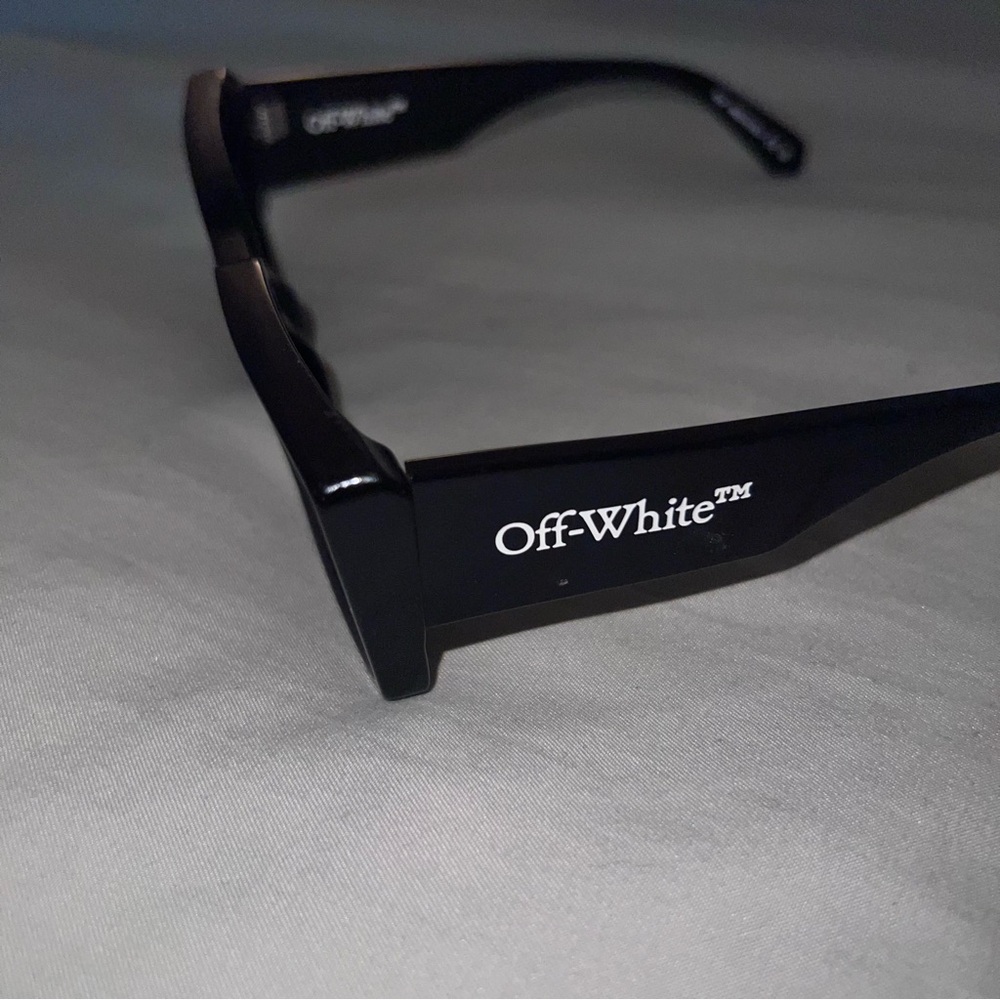 Off-White Dark Rectangular Sunglasses - image 2